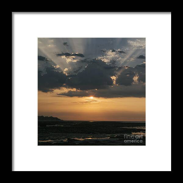 Sun Framed Print featuring the photograph Sunrise over The Isle of Wight by Clayton Bastiani