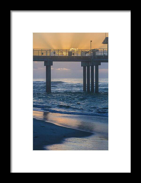 Alabama Framed Print featuring the photograph Sunrise over the Pier by John McGraw