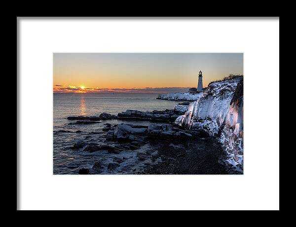 Sun Framed Print featuring the photograph Sunrise Reflection by Darryl Hendricks