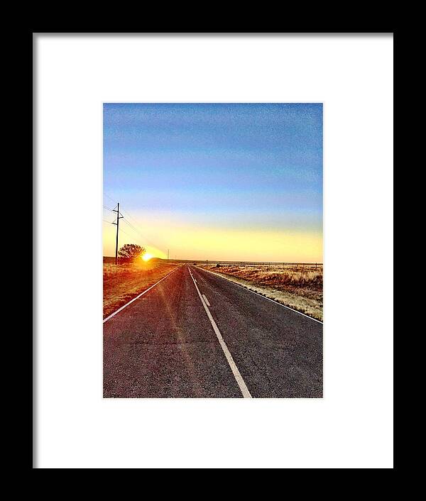 Sunrise Framed Print featuring the photograph Sunrise Road by Brad Hodges