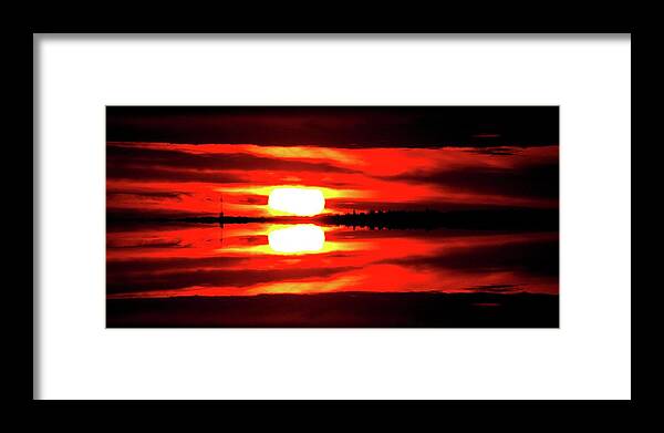 Landscape Framed Print featuring the digital art Sunrise Second Three by Lyle Crump