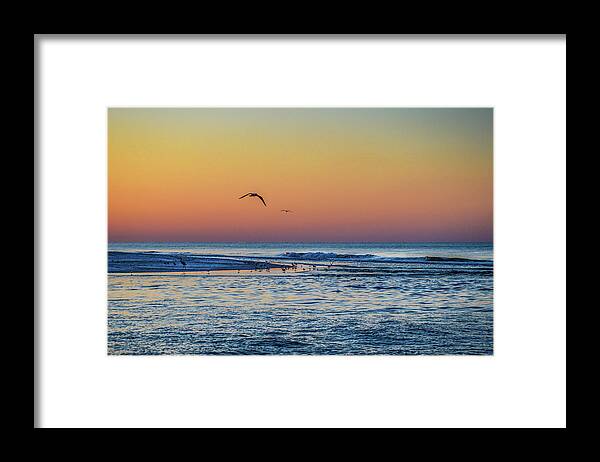 Alabama Framed Print featuring the photograph Sunrise with the birds at Little Lagoon Pass by Michael Thomas