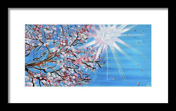 Blossom Framed Print featuring the painting Sunroof by Laura Hol Art