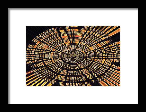 Sunset # 2132 Oval Abstract Framed Print featuring the digital art Sunset # 2132 Oval Abstract by Tom Janca
