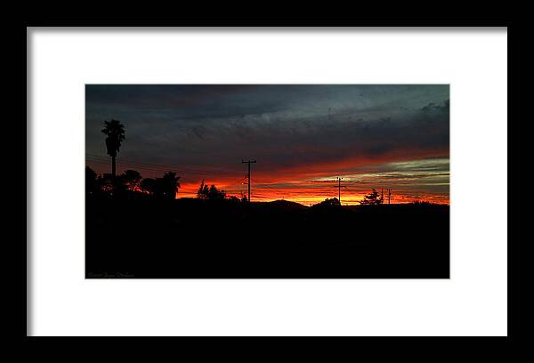 Vibrant Framed Print featuring the photograph Sunset 01 31 17 by Joyce Dickens