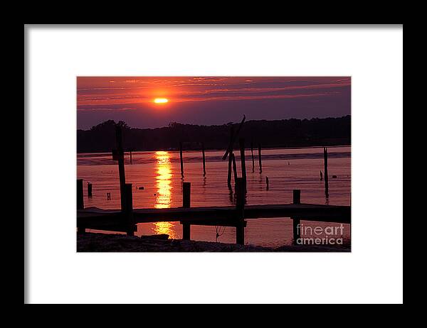 Clay Framed Print featuring the photograph Sunset at Colonial Beach by Clayton Bruster