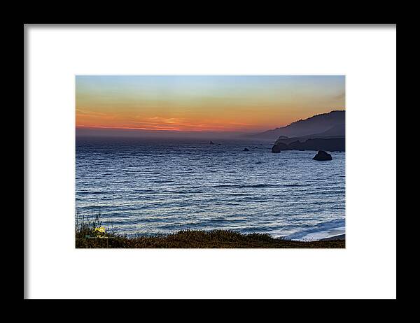 Goat Rock State Beach Framed Print featuring the photograph Sunset at Goat Rock by Jim Thompson