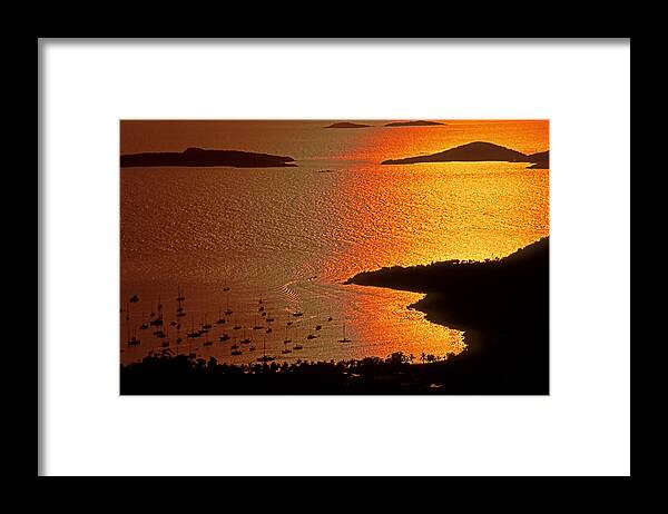 Sunset Framed Print featuring the photograph Sunset at Great Cruz on St. John by Bill Jonscher