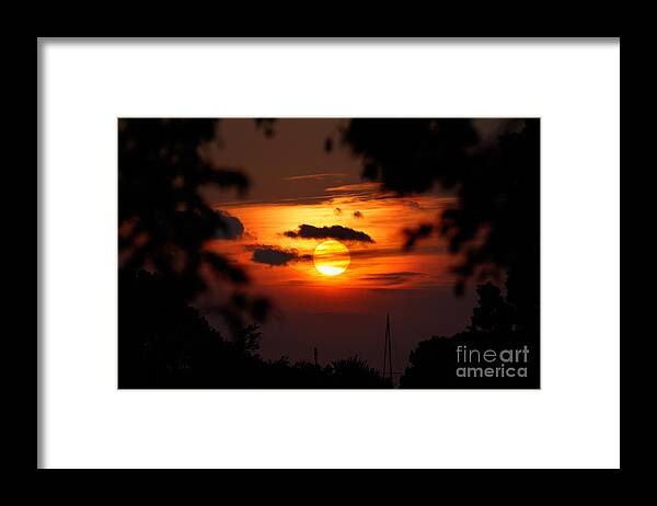 Day Framed Print featuring the photograph Sunset at Lake Hefner by Richard Smith