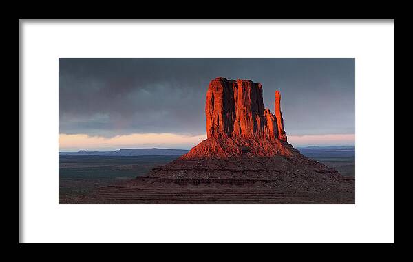 Monument Valley Framed Print featuring the photograph Sunset at Monument Valley by Art Cole