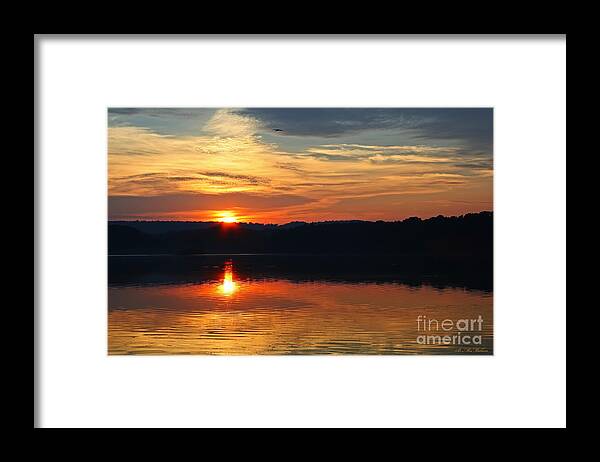 Landscape Framed Print featuring the photograph Sunset at Princess Point by Barbara McMahon