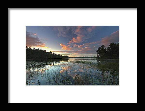 Somes Pond Framed Print featuring the photograph Sunset at Somes Pond by Juergen Roth