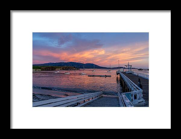Sunrise Framed Print featuring the photograph Sunset At Stillwater Cove by Derek Dean