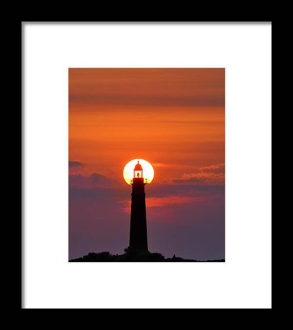 Sunset Framed Print featuring the photograph Sunset at the Lighthouse by Laurie Hasan