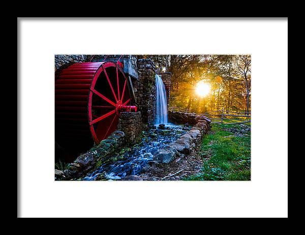 Mill Framed Print featuring the photograph Sunset at the Mill by Lilia D