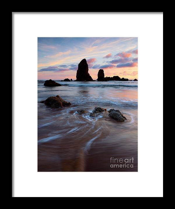 The Needles Framed Print featuring the photograph Sunset at the Needles by Michael Dawson