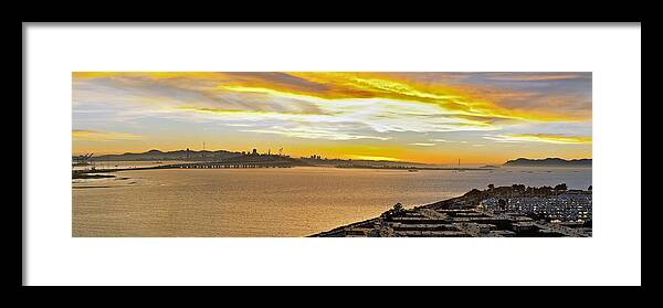 San Francisco Bay Framed Print featuring the photograph Sunset Bay by Kelley King