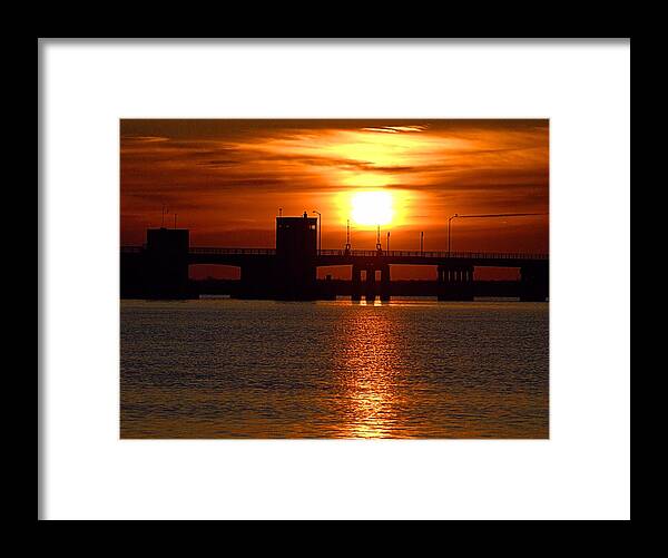 Bridge Framed Print featuring the photograph Sunset Bridge by Newwwman