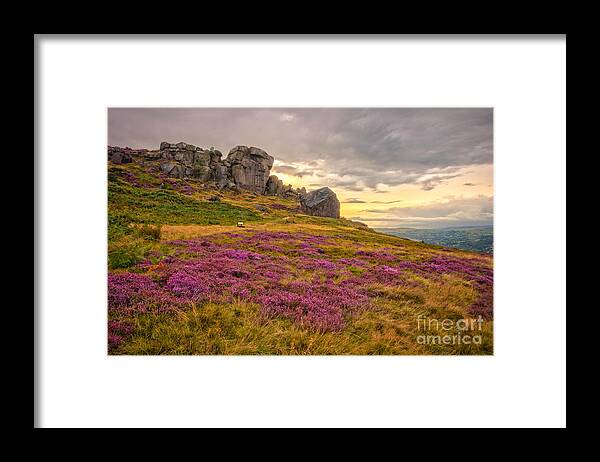 Airedale Framed Print featuring the photograph Sunset by Cow and Calf Rocks by Mariusz Talarek