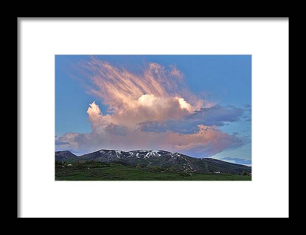 Steamboat Springs Framed Print featuring the photograph Sunset Cloud Coverage by Matt Helm
