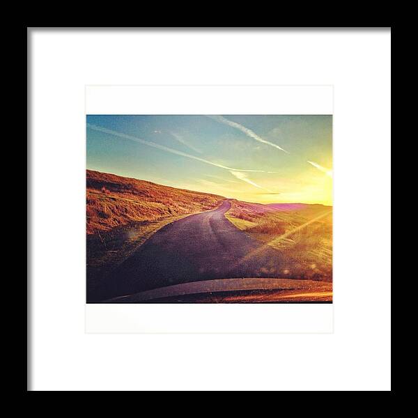 Mountains Framed Print featuring the photograph #sunset #clouds #wales #walks #roadtrip by Tai Lacroix
