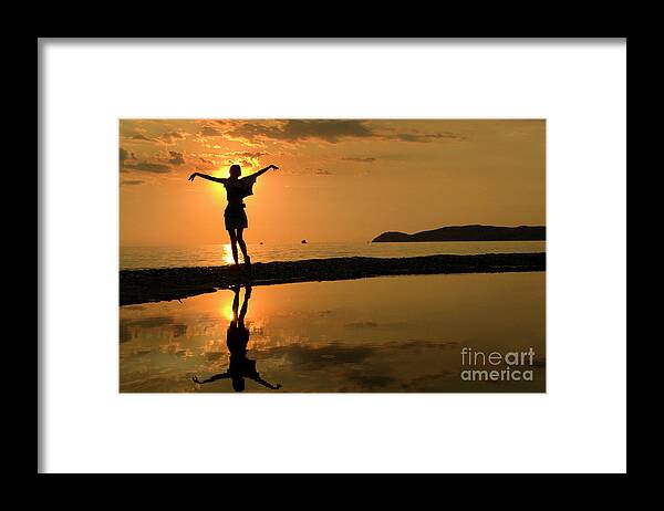 Sunset Framed Print featuring the photograph Sunset Dance by Daliana Pacuraru