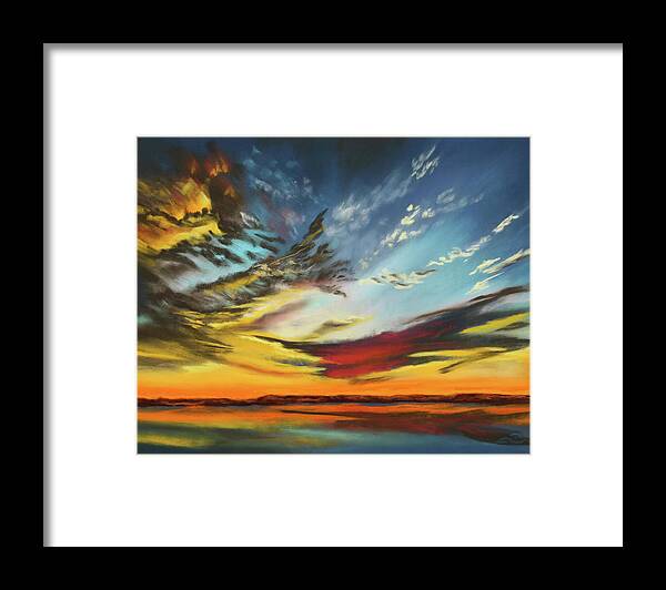 Sunset Framed Print featuring the painting Sunset Dance by Sandi Snead