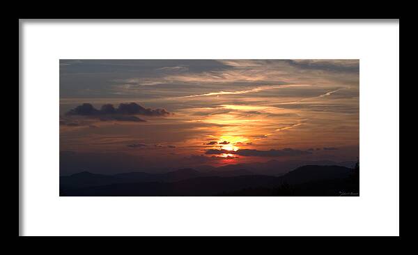 Mountains Framed Print featuring the photograph Sunset from the Blue Ridge Parkway ll by John Harmon