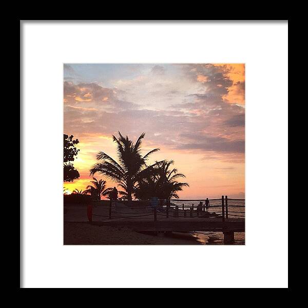 Jamaica Framed Print featuring the photograph Sunset #holidayinresortjamaica #jamaica by Tammy Wetzel
