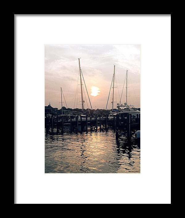 Sunset Framed Print featuring the photograph Sunset In Nantucket by Marian Lonzetta