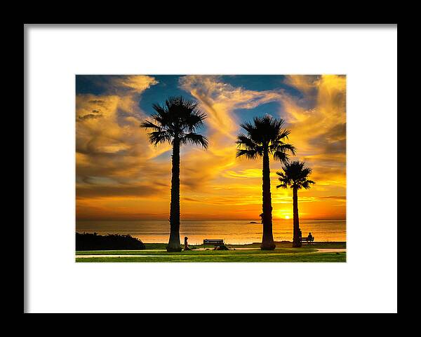 Sunset In Paradise Along The Beach In Shell Beach Framed Print featuring the photograph Sunset In Paradise by Dr Janine Williams