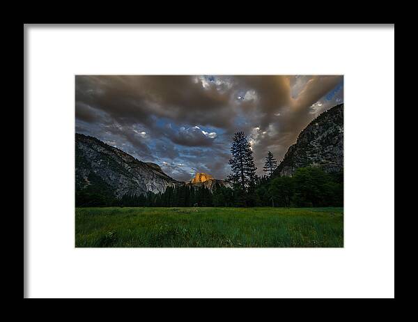 Landscape Framed Print featuring the photograph Sunset in Yosemite Valley by Ingo Scholtes