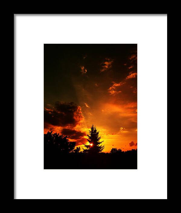 Sunset Framed Print featuring the photograph Sunset madness by Flavien Gillet