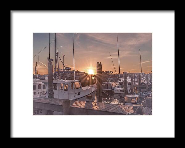 Sunset Marina Framed Print featuring the photograph Sunset Marina Sunset by Jodi Lyn Jones