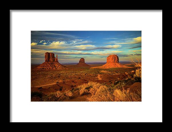 Arizona Framed Print featuring the photograph Sunset - Monument Valley by Levin Rodriguez