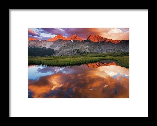 Colorado Framed Print featuring the photograph Sunset of Fire by Tad Bowman