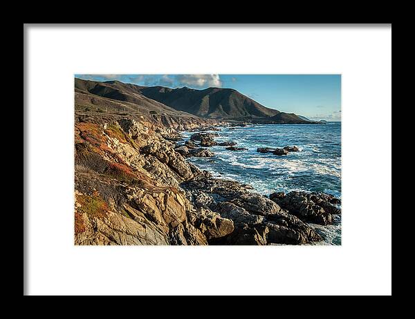 California Framed Print featuring the photograph Sunset on California Coast by George Buxbaum