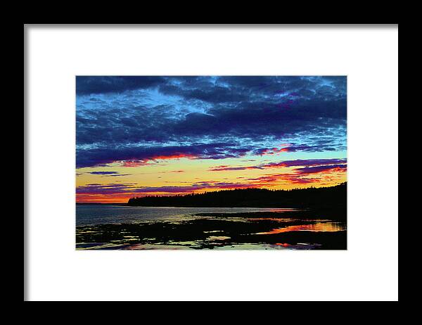  Framed Print featuring the photograph Sunset on Seal Cove by Polly Castor