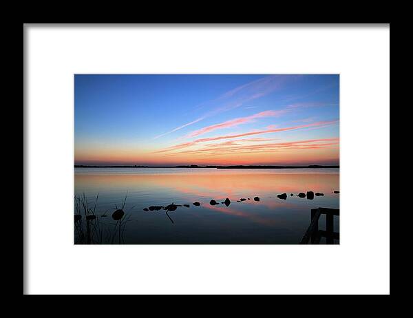 Photosbymch Framed Print featuring the photograph Sunset over Back Bay National Wildlife Refuge by M C Hood