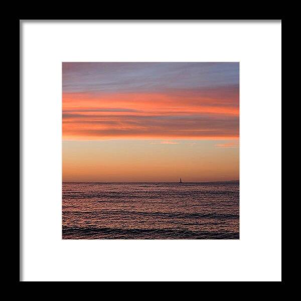 Monterey Framed Print featuring the photograph Sunset Over Monterey Bay, Viewed From by Connor Beekman