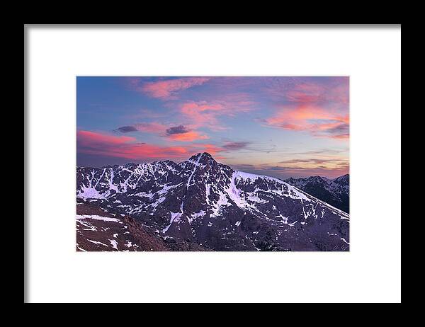Colorado Framed Print featuring the photograph Sunset over Mt. of the Holy Cross by Aaron Spong