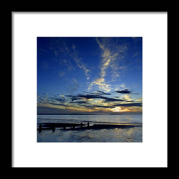 Landscape Framed Print featuring the photograph Sunset over Puffin Island by Peter OReilly
