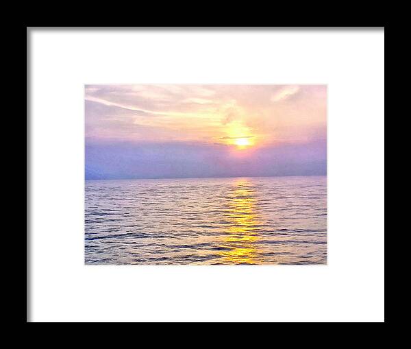 Sunset Framed Print featuring the photograph Sunset over the water by Ashish Agarwal