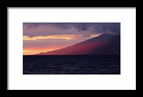 Sunset Framed Print featuring the photograph Sunset over West Maui by Robin Street-Morris