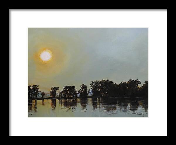 Sunset Framed Print featuring the painting Sunset Ride by William Brody