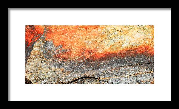 Rocks Framed Print featuring the photograph Sunset rock scene by Barbara Leigh Art