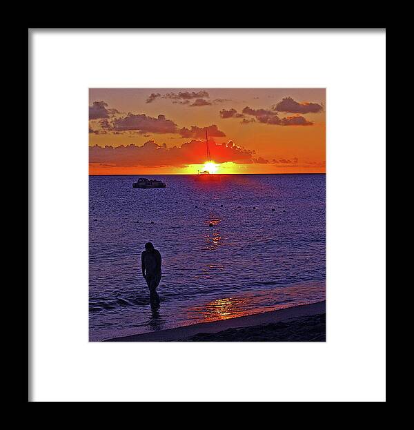 Beach Framed Print featuring the photograph Sunset Stroll by Ian MacDonald