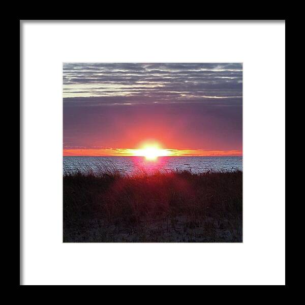 Sunset Framed Print featuring the photograph Sunset Was Sweet #beach #capecod by Amy Coomber Eberhardt