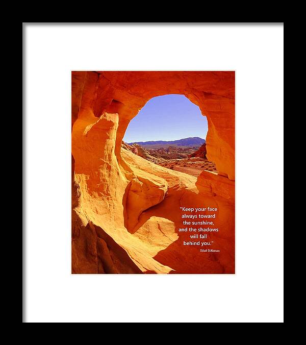 Valley Of Fire Framed Print featuring the photograph Sunshine by Donna Spadola