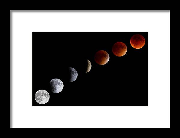 Blood Moon Framed Print featuring the photograph Super Blood Moon Eclipse by Brian Caldwell